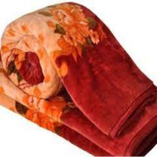 LA VERNE Floral Double Mink Blanket for  Heavy Winter