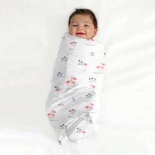 Tinylane Printed Single Swaddling Baby Blanket for  Mild Winter