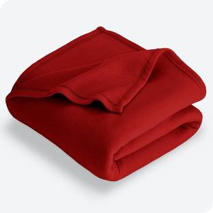 HOMIEE Solid Double Fleece Blanket for  Heavy Winter
