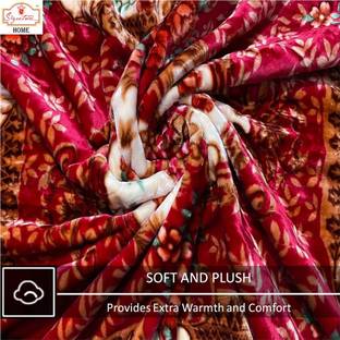 SIGNATURE Floral Double Mink Blanket for  Heavy Winter