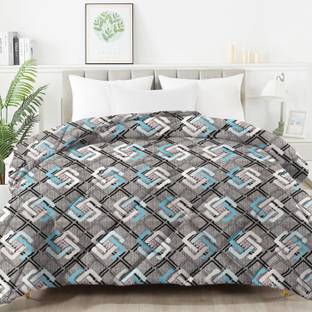 Floating Dreams Geometric Single AC Blanket for  AC Room