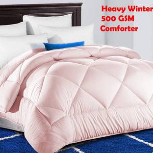 Jaipurlinen Solid Double Comforter for  Heavy Winter