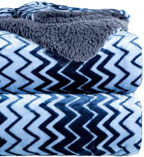 VAS COLLECTIONS Solid Single Sherpa Blanket for  Heavy Winter