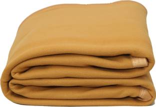 Goyal's Solid Single Fleece Blanket for  Heavy Winter
