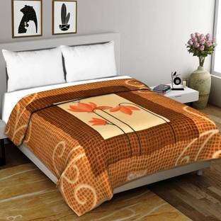 SPANGLE Floral Double AC Blanket for  AC Room