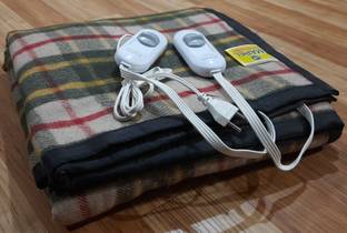 MAPEL Checkered Double Electric Blanket for  Heavy Winter