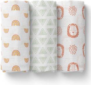 1st Step Printed Single Swaddling Baby Blanket for  AC Room