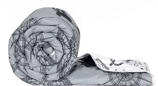 Divine Casa Printed Single Comforter for  Mild Winter