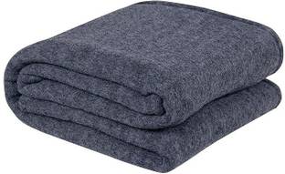 CHANDRAVATI Solid Single Woollen Blanket for  Heavy Winter