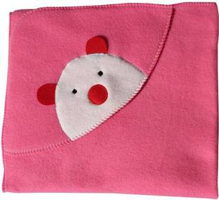 BABY ZONE Embroidered Crib Hooded Baby Blanket for  Mild Winter