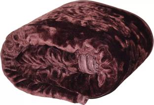 MFI Self Design Single Mink Blanket for  Heavy Winter