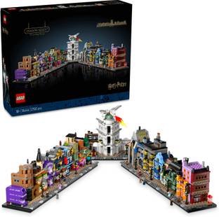 LEGO Harry Potter Diagon Alley Wizarding Shops, Wizard Set for Adults 76444
