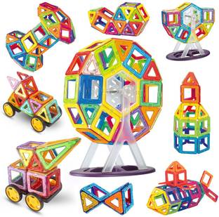 Wembley Magnetic Blocks Toys Building Constructing & Learning Builder for Kids - 126 Pcs