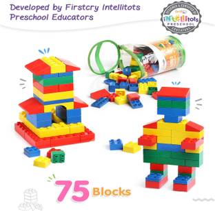 FIRSTCRY INTELLISKILLS Jumbo Building Blocks| 75 Pcs