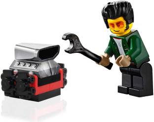 LEGO City Town Race Minifigure - Tread Octane (with Wrench and Engine) 60258