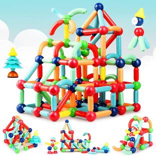 BELOXY DIY 25 pcs Magnetic Sticks&Balls Building Blocks Toys