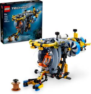 LEGO Technic Deep-Sea Research Submarine Toy Set 42201 (413 Blocks)