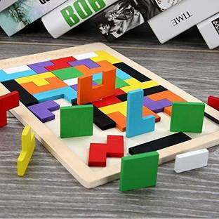 NTZ Wooden Tangram Puzzle Educational Toy For Kids learnig activiti ALL GAME (40 PSC