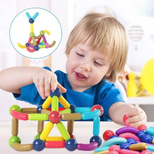 SARASI Jumbo Size Magnetic Sticks Building Blocks for Kids, 25 Pcs Magnetic Sticks