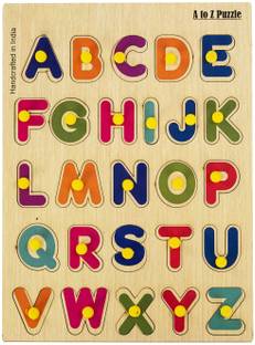 RITSKART Wooden English Alphabets Puzzle Games for Kids Toys
