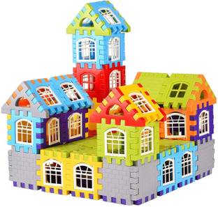 LEVIATHAN Building Blocks for Kids, (50 Pieces Blocks) House Building Blocks with Windows