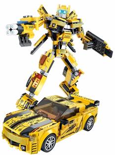 Vaniha Robot Building Toys Set, 2in1 Transforming Robot & Racing Car Construction Block