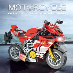 Vaniha 331 Pcs Building Block Set, Collectible Motorcycle Display Models for Kids