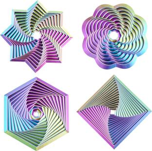 ZUVILIKA 4 Pcs Fractal Fidget Hexagon,