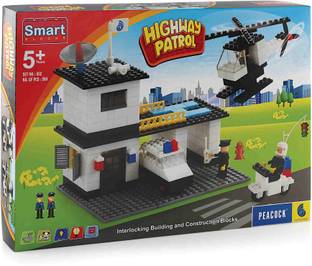 Peacock Toys & Games Peacock Highway Patrol - 260 pieces - Premium Interlocking Blocks