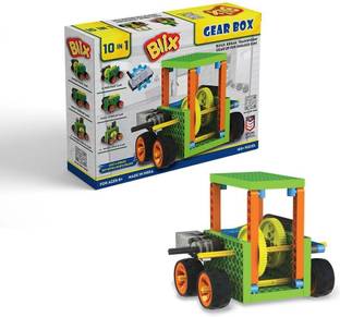 YUIOP - Blix Gear Box - Motorized - Plastic Building Set - 10 Models - 100+ Pieces