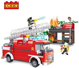 Bestie Toys FIRE Station Rescue Team Fighter Building Blocks Bricks for Kids