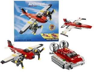 HALO NATION Architect Series 3in1 Fighter Jet, Boat & Airplane Building Brick Building Block
