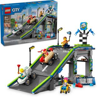 LEGO City No Limits: Race Car Ramp Track Toy Soapbox-Racing Set 60460 (436 Blocks)