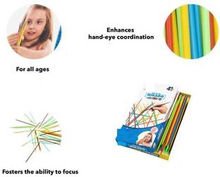 zokato Mikado Sticks Game for Kids to Plastic 41 Pick-up Stcks Game