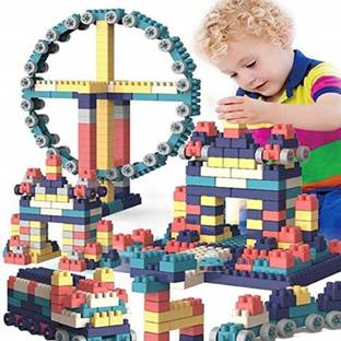 GREEN WAY (92 Pieces +8 Tyres)100 PCS BUILDING BLOCKS MIND SHARPENING TOYS FOR KIDS