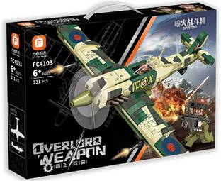 SR Toys Fighter Military Aircraft Building Blocks Set- 331 Pieces
