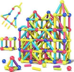 Learn With Fun Magnetic Sticks Building Blocks for Kids Brain Toys 42 Pcs