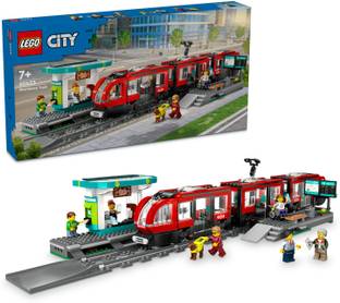 लेगो City Downtown Streetcar and Station Toy Set 60423 (811 Pieces)