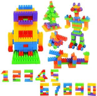 AEXONIZ TOYS Smart Activity Fun and Learning Train Blocks For Kids, Multi Color Building Bricks and Blocks for Kids, Building Blocks for Kids Best Gift Toy(200+ Pcs Learning Block)