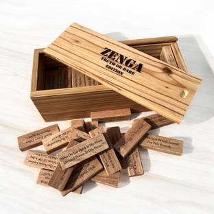 Zenga Truth & Dare Edition: Tower Wooden Blocks Custom Game for Friends