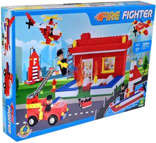 MAHARAJA Fire Fighters Building Blocks Set Age 5+Yrs 260+ Interlocking Pieces