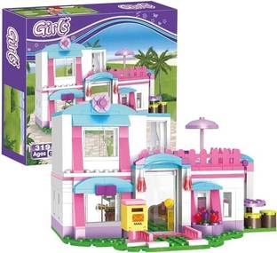Bestie Toys Summer House Building Sets Beach Villa Building Toys Girls Play Sets Educational