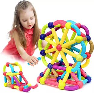 Pureey Best Magnetic Stick Building Block,Learning Sticks and Balls Fun for kids 84 Pcs