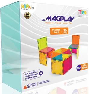 KIPA GAMING GEL TILES Magplay Classic Solid Color 16 Pcs Magnetic Tiles Starter Pack
