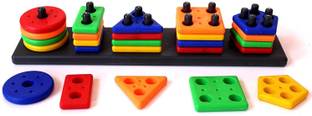 CloudTech Plastic Stacking and Sorting Blocks Puzzle Toy for Kids