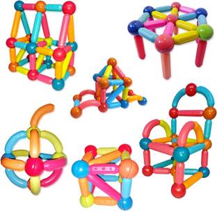 CountryLink 32 pcs Magnetic Sticks Building Blocks Set for Kids Creative and Educational