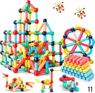 KAVANA Toys Magnetic Sticks Building Blocks for Kids Toys with Magnet Balls