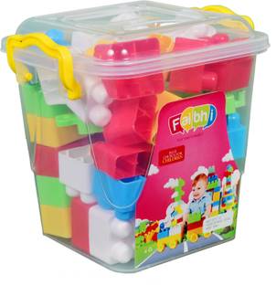 Faibhi 45 pcs MEGA Building Block Set with Storage Container.