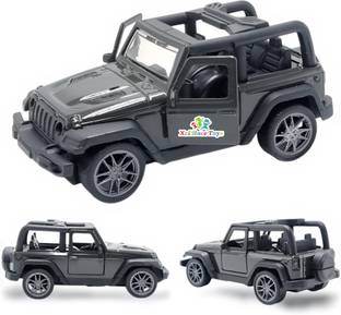 Xcillince Toys Presents_Metal Pull-Back Action Openable Doors 4x4 Thar Premium Car_a24