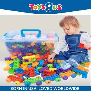 Toys R Us Universe of Imagination Top ProgressBuild: DIY Plastic Building Blocks Toy for Kids,100+ Pieces, Ages 3+